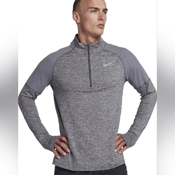 Nike Dri-Fit Men's Size XXL Element Gray 1/2 Zip Running Shirt Long Sleeve NWT - Picture 1 of 7